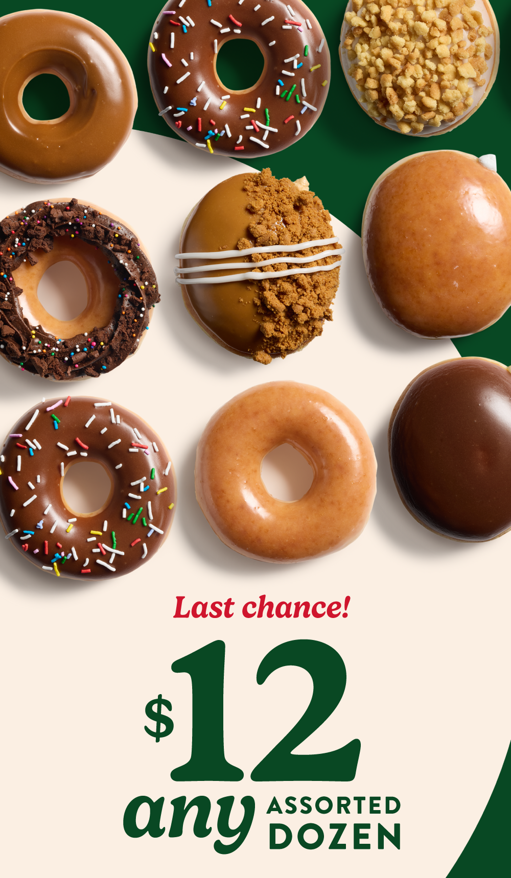 Enjoy Any Assorted Dozen for only $12. Today only!